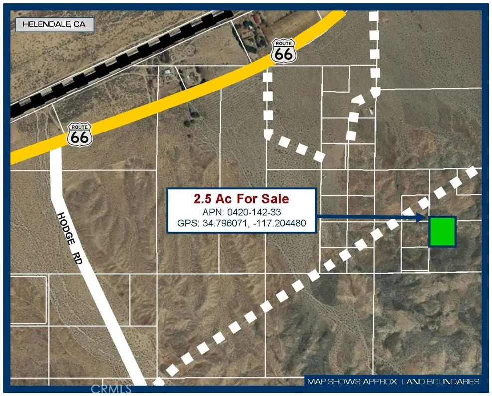 0 2.5 Ac Near Hodge Rd, Barstow, CA — listing photo 1