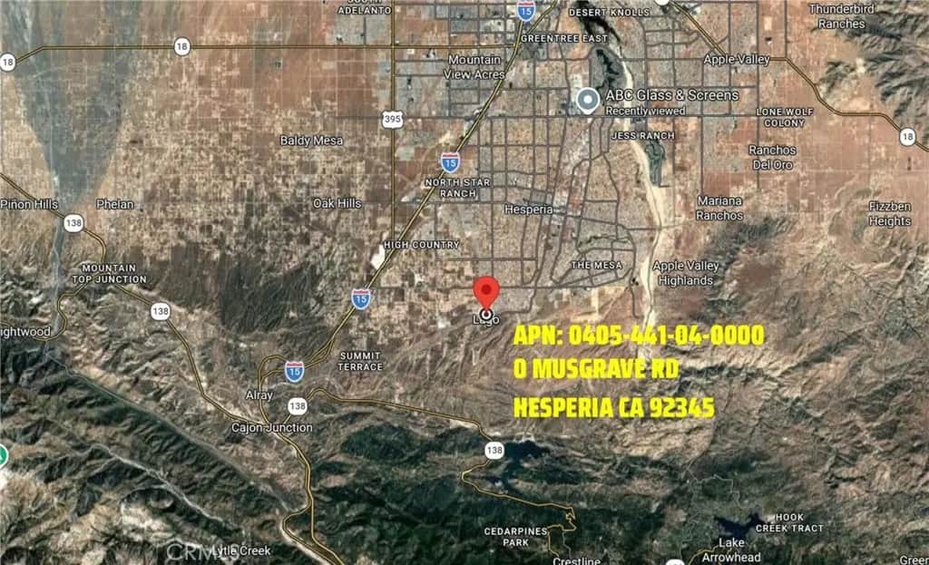 0 Musgrave Road, Hesperia, CA — listing photo 1